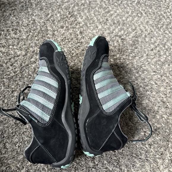 Kuru Chicane Women's Size 9 M Trail Hiking Shoes Black Suede Teal Sneakers - Picture 6 of 9